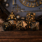Nordic Black Labradorite Stone Dice Set
