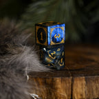 Nordic Black Labradorite Stone Dice Set