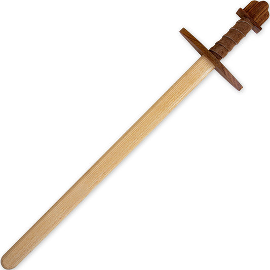 Norse Valor Beech Wood Practice Sword With Leather Wrapped Grip-0