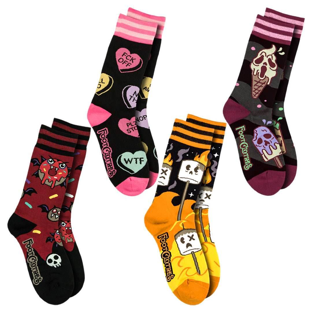 Not So Sweets Crew Sock Pack | 4 Designs - 