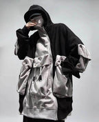 YEH1 Patchwork Functional Hoodie - Grey / S