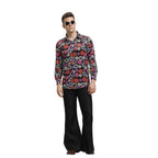 70s Disco Onesie Costume - Vintage Hippie Flower Power Jumpsuit for Couple Show & Theme Parties