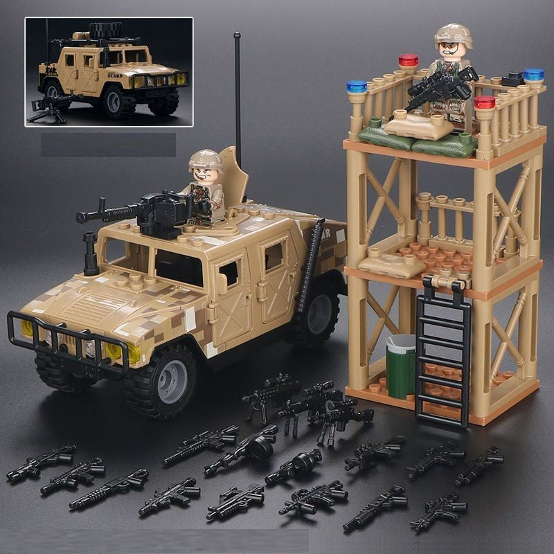 Desert Outpost and Humvee - Mil-Blox