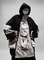 YEH1 Patchwork Functional Hoodie - Grey / S