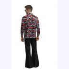 70s Disco Onesie Costume - Vintage Hippie Flower Power Jumpsuit for Couple Show & Theme Parties