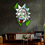 Plexiglass Neon Art, Rick and Morty Neon Sign, Neon Light Sign