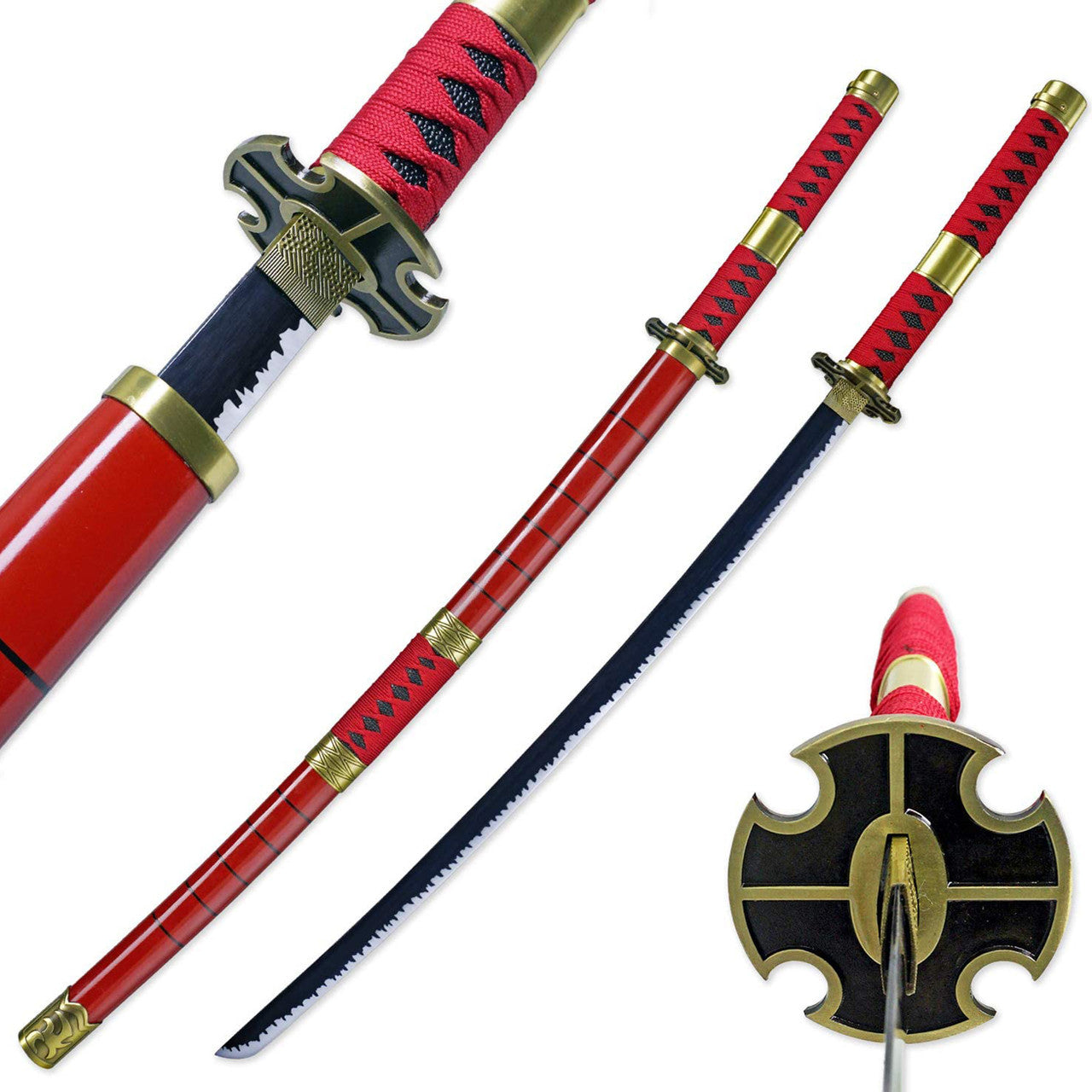 One piece Zoro Sandai Kitetsu Katana Sword-0
