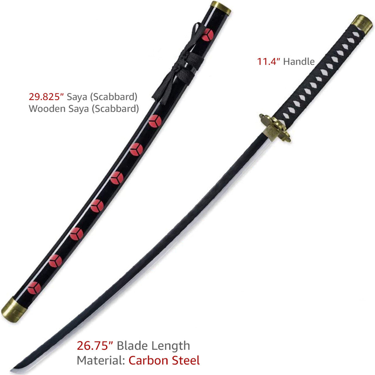 One piece Zoro Shusui silver edge Katana Sword-3