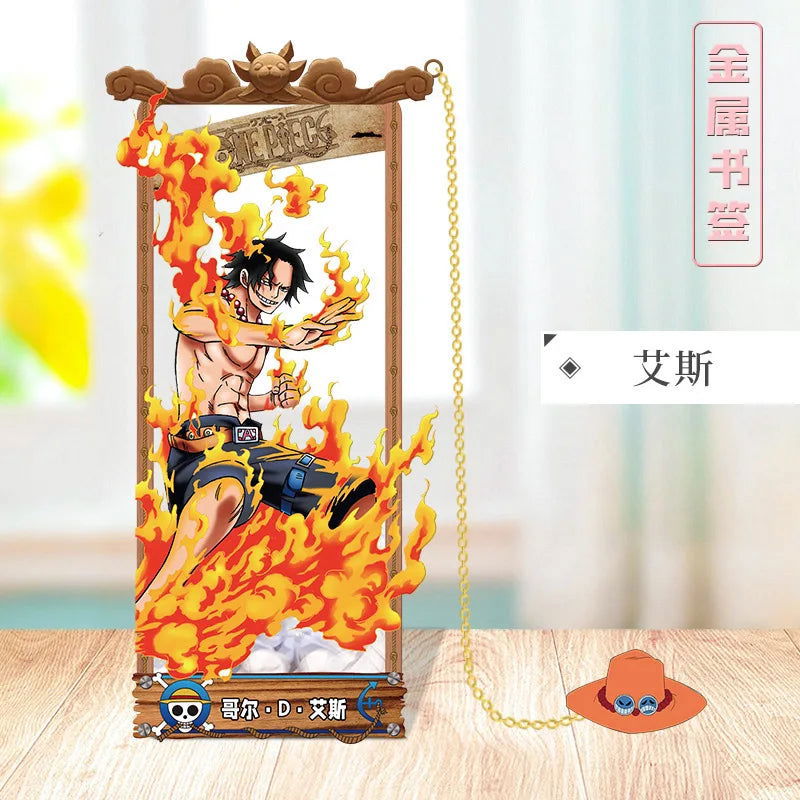 ONE PIECE Metal Bookmarks with Various Design Characters for Anime Fans