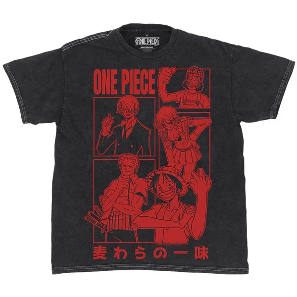 Straw Hat Crew Jumbo Print Mineral Wash T-Shirt