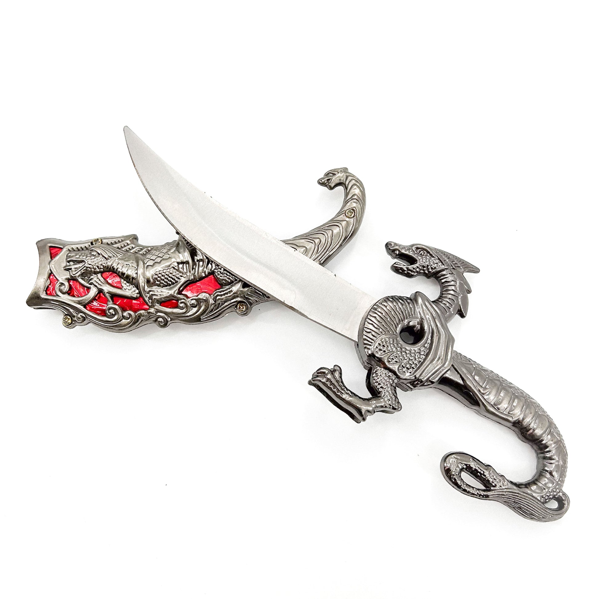 Ornate Red Dragon Decorative Fantasy Dagger Knife-3