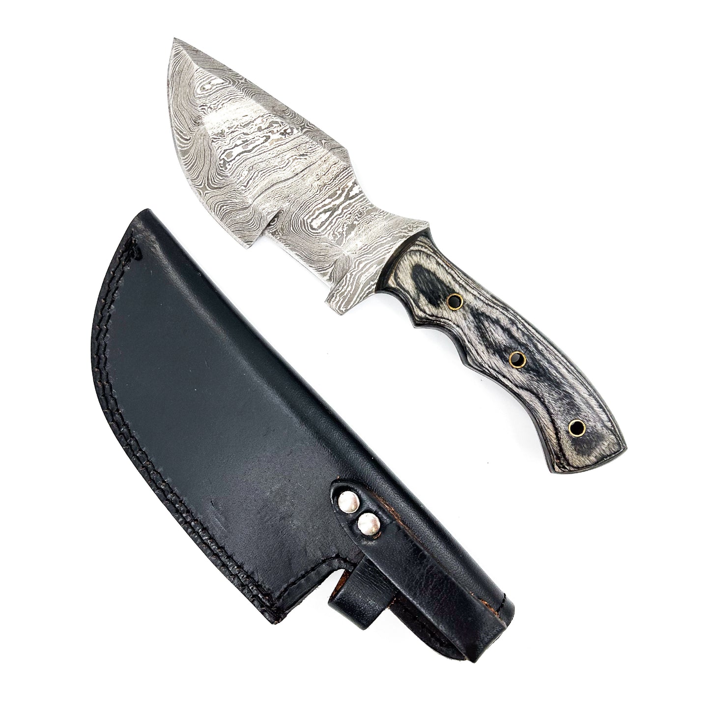 Ozark Full Tang Hand Forged Damascus Steel Tracker Knife-3