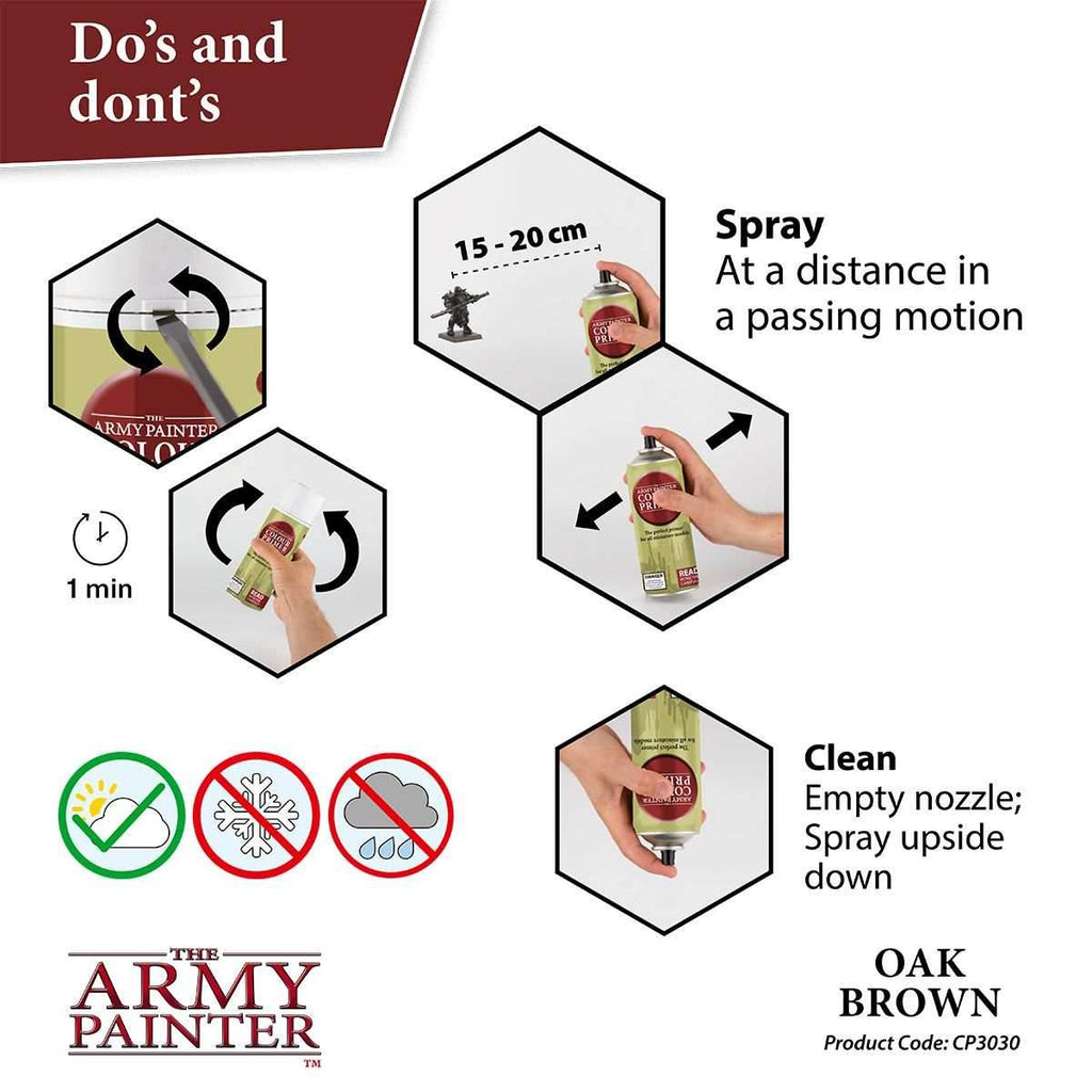 Army Painter Colour Primer: Oak Brown - 