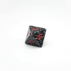 Obsidian Malphite - 7 Piece DnD Dice Set | Acrylic RPG Gaming Dice - 