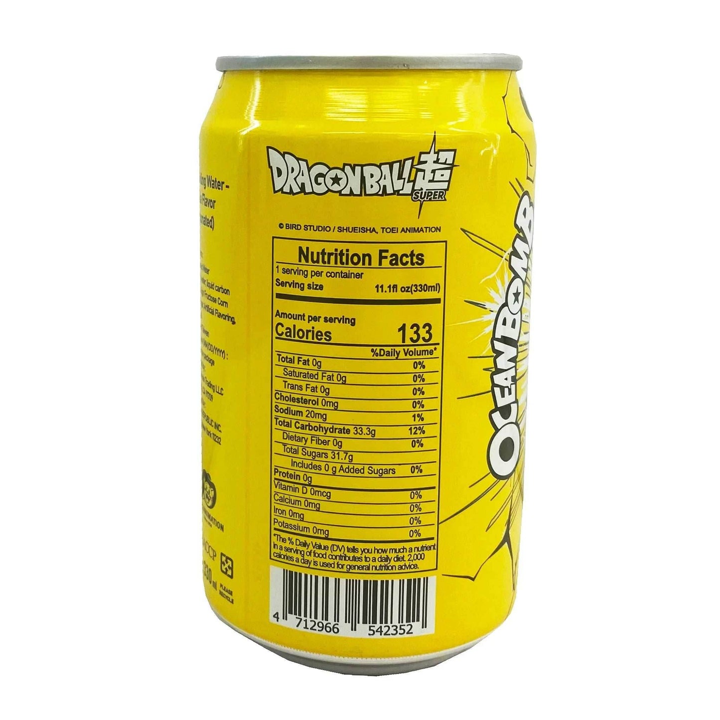 Ocean Bomb Dragon Ball Z Vegeta Sparkling Water Vanilla (330ml) (Taiwan) - 