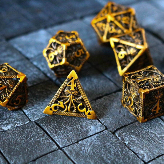 Octopus Gold Hollow Metal DND Dice Set - Only 1 D20