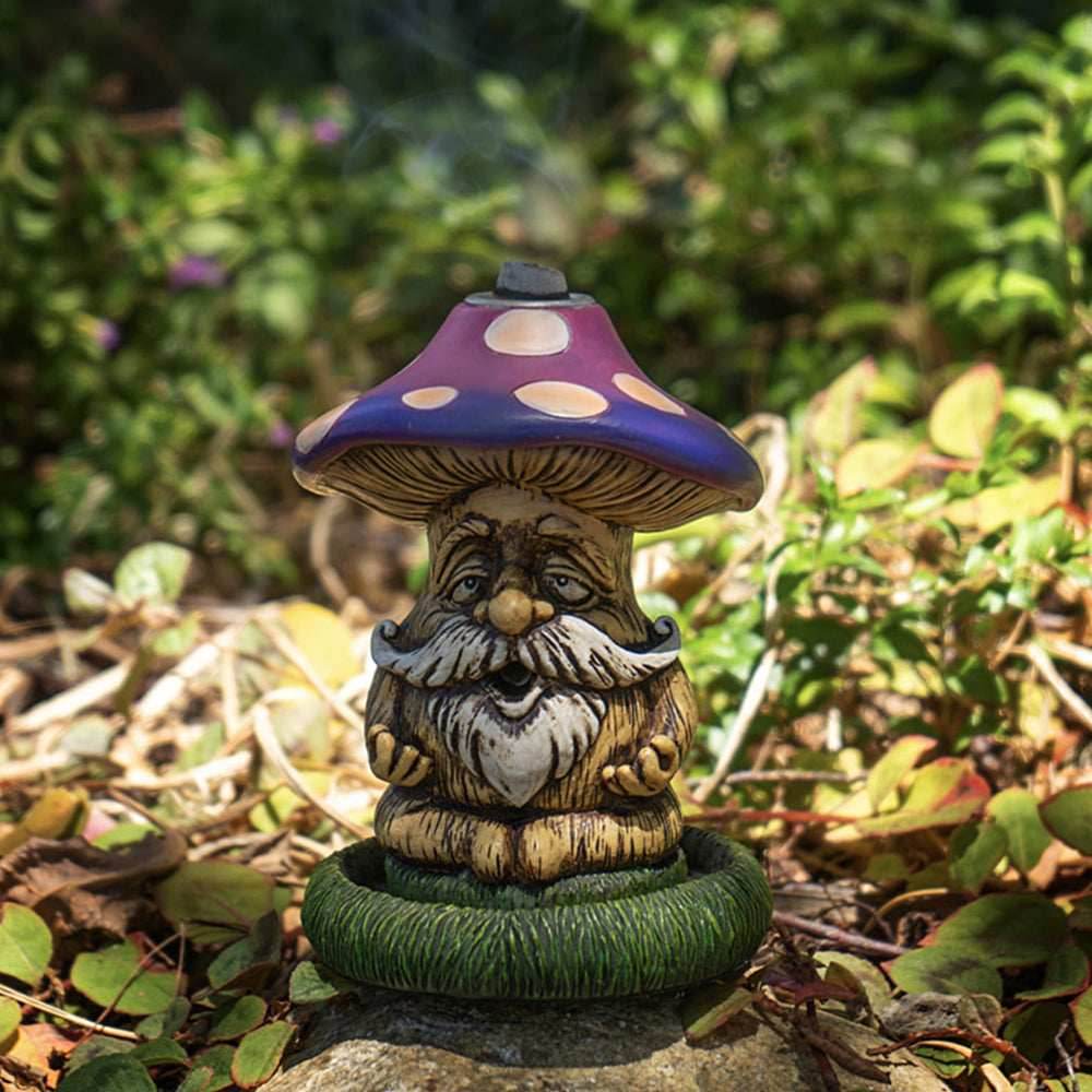 Mushroom Grandpa Backflow Incense Burner - 