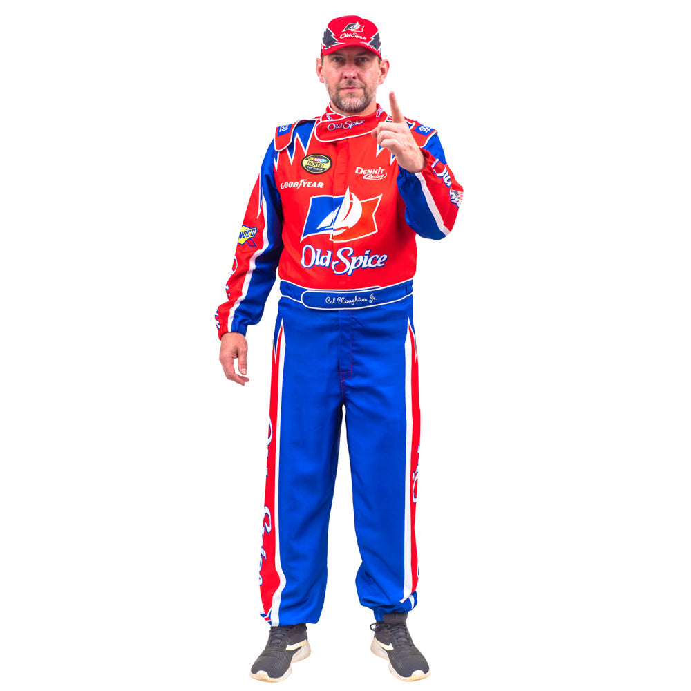 Cal Naughton Driver Deluxe Jumpsuit and Hat Halloween Costume Cosplay