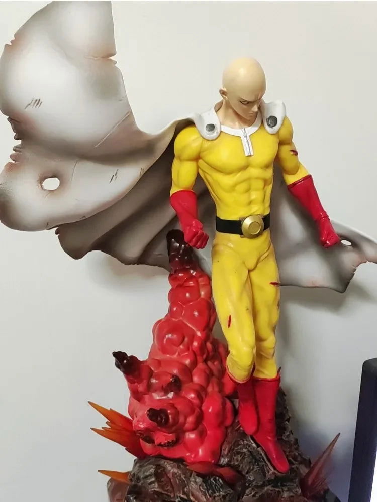 One Punch Man Figurine Saitama Caped Baldy PVC Action Figures Collectible Oversized 43 cm