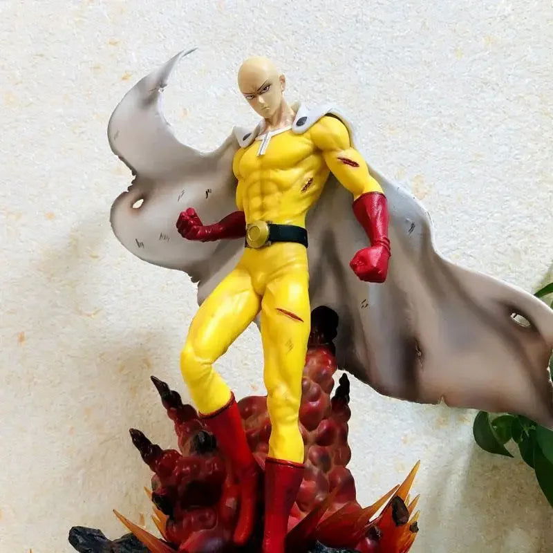 One Punch Man Figurine Saitama Caped Baldy PVC Action Figures Collectible Oversized 43 cm