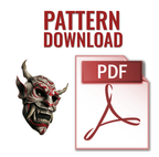 Leather Oni Mask Printable Pattern - 