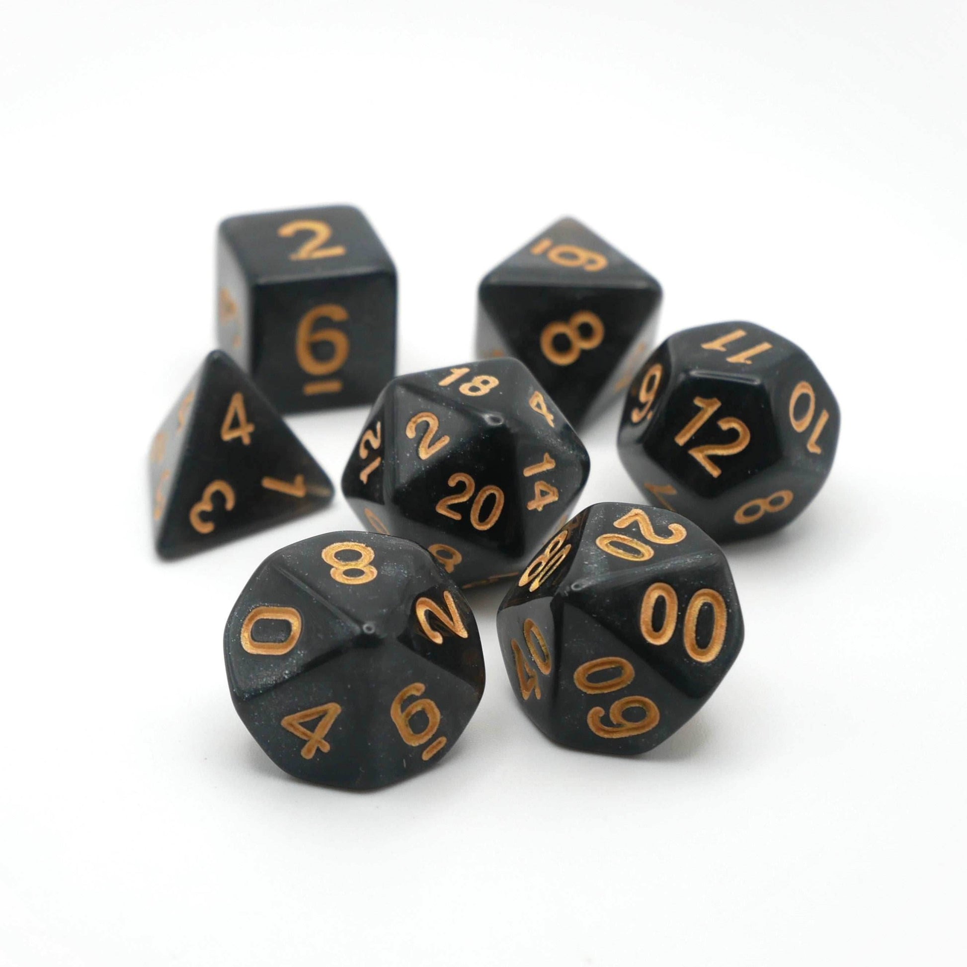 Onix's Core - 7 Piece DnD Dice Set | Acrylic RPG Gaming Dice - 