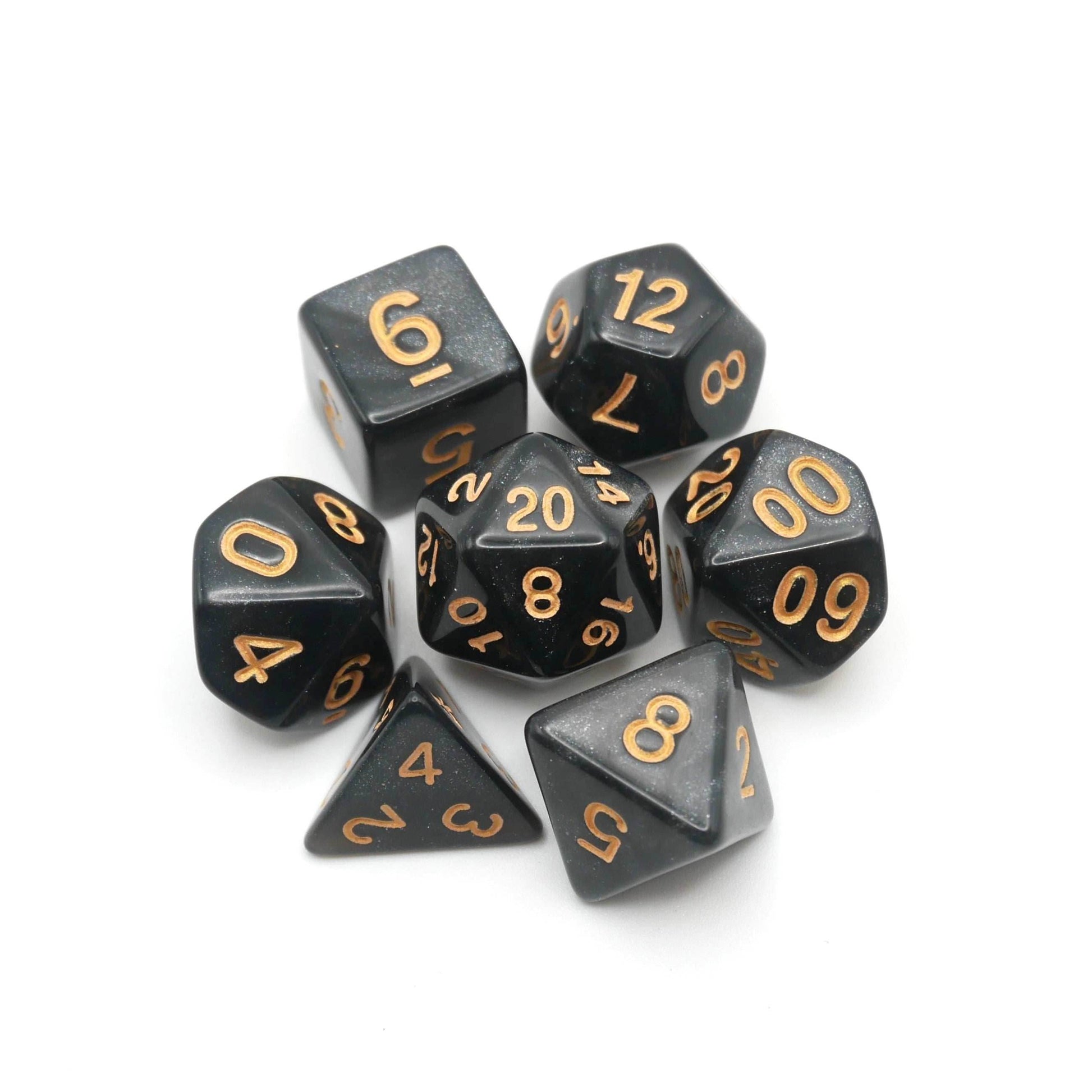 Onix's Core - 7 Piece DnD Dice Set | Acrylic RPG Gaming Dice - 