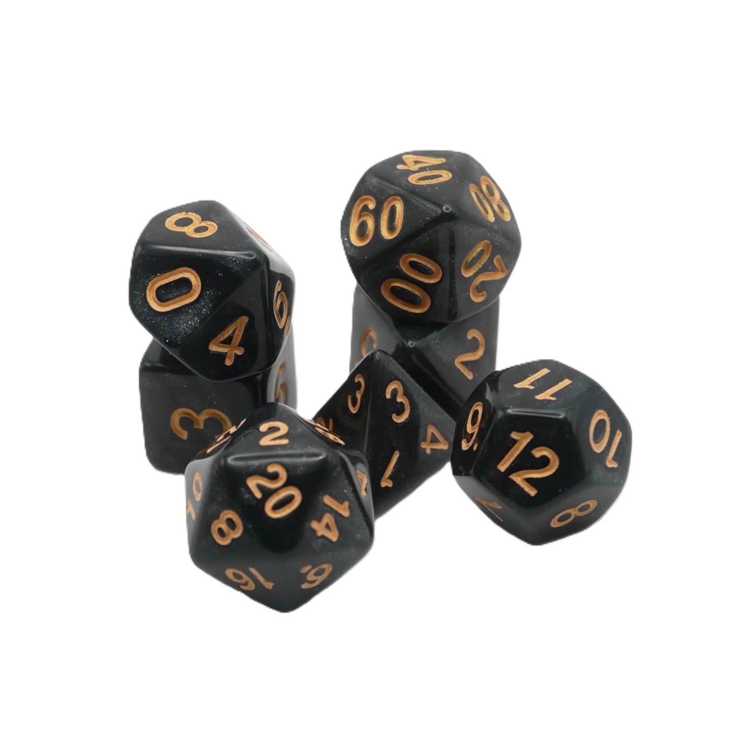 Onix's Core - 7 Piece DnD Dice Set | Acrylic RPG Gaming Dice - 