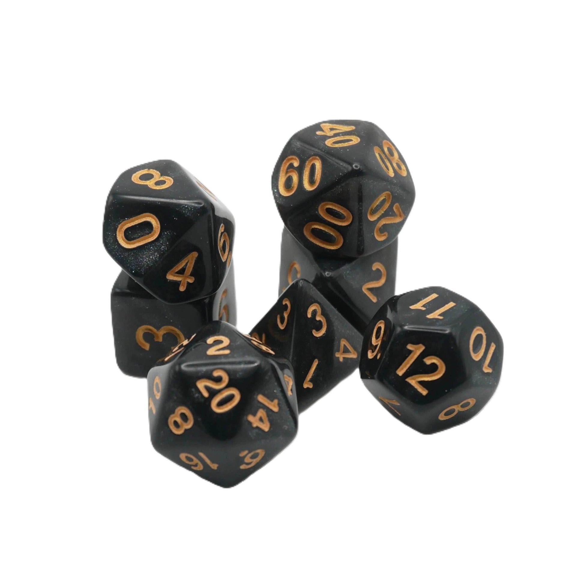 Onix's Core - 7 Piece DnD Dice Set | Acrylic RPG Gaming Dice - 