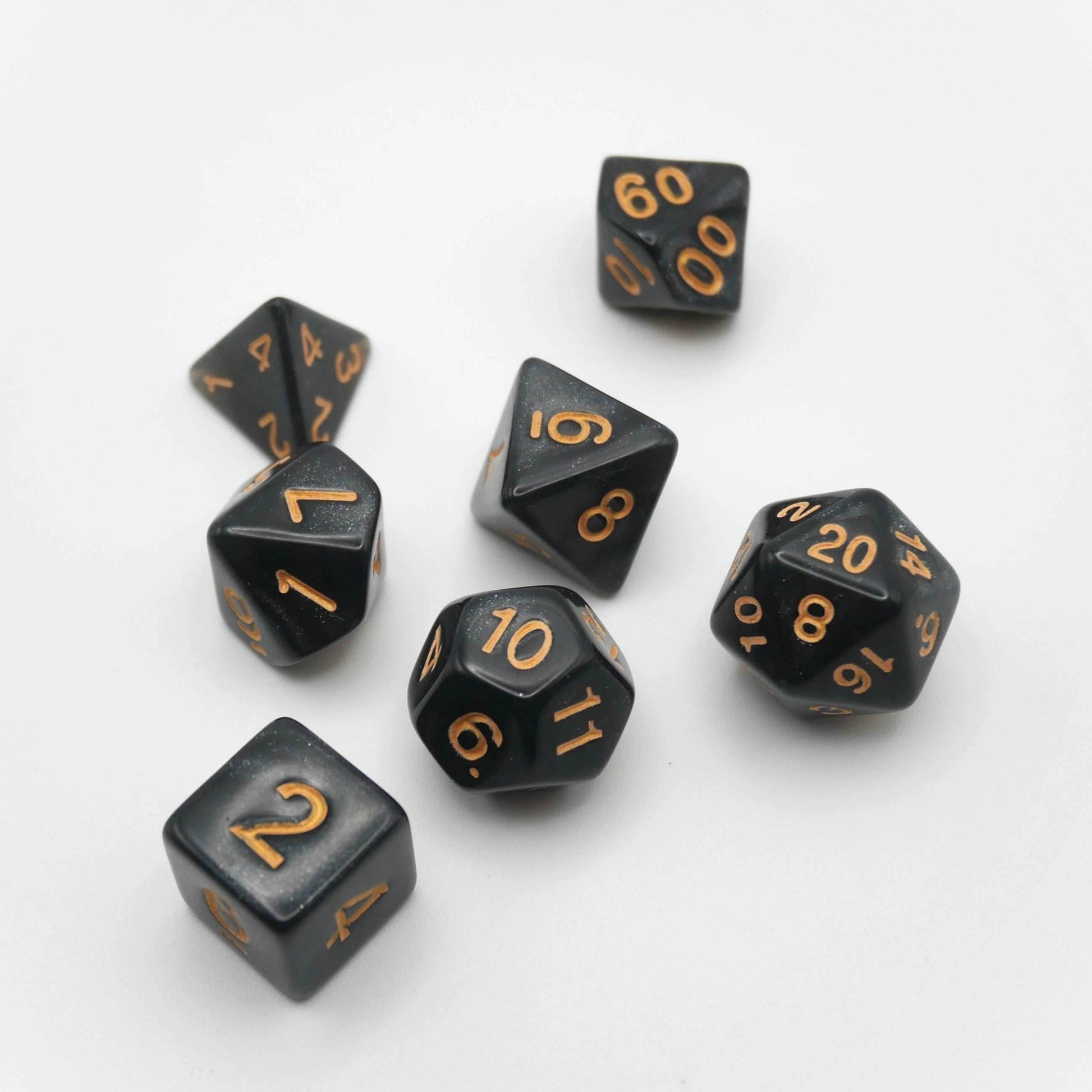 Onix's Core - 7 Piece DnD Dice Set | Acrylic RPG Gaming Dice - 