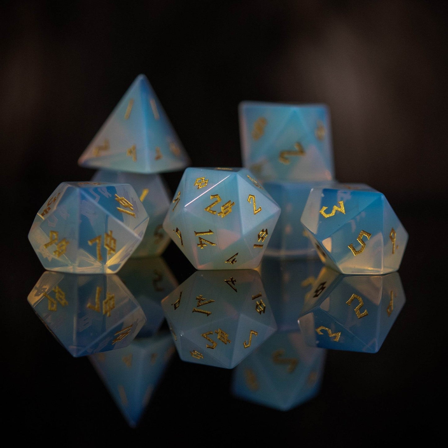 Opalite Stone Dice Set 'PRE-ORDER | SPRING EVENT DEAL' - 