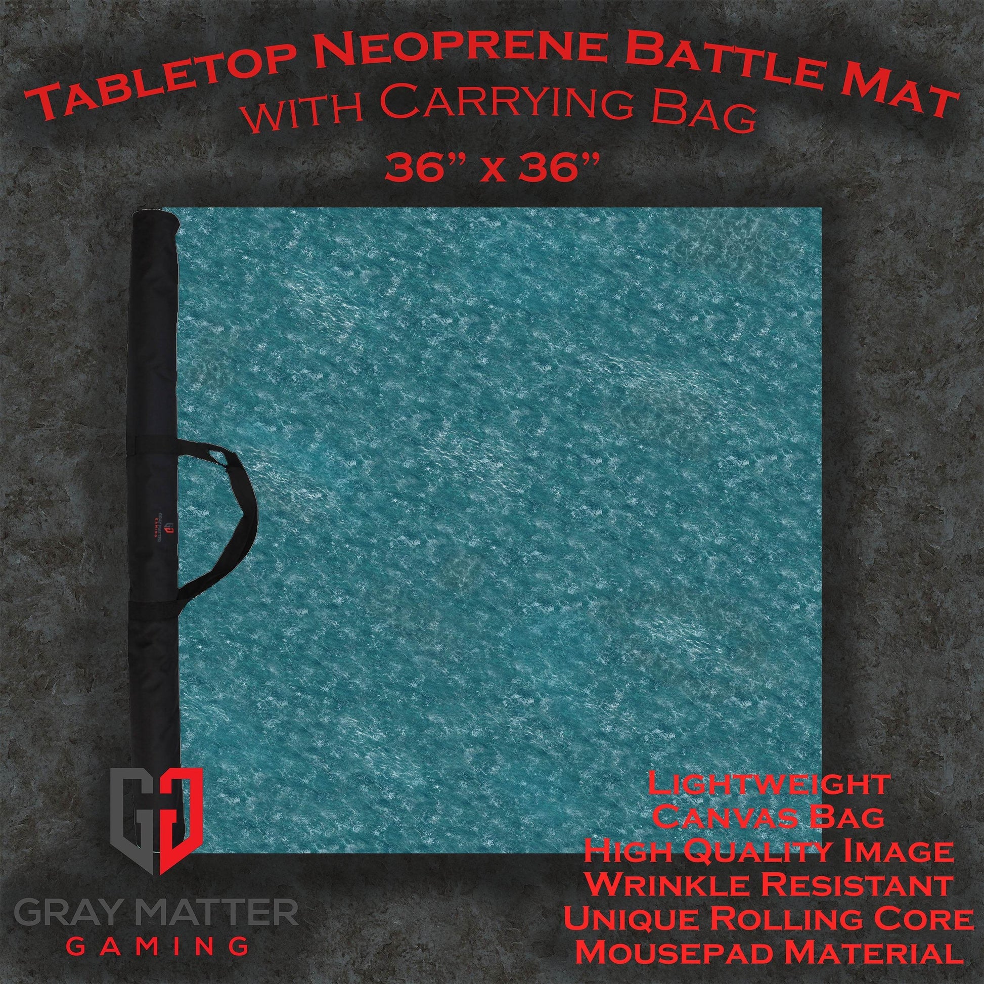 Open Ocean - Neoprene Battle Mat - Warhammer, Pirate, Black Powder, MCP, Shatterpoint, Naval Warfare, More - 36x36