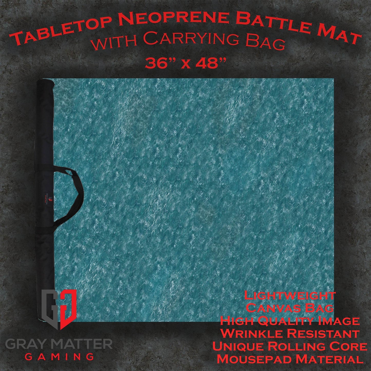 Open Ocean - Neoprene Battle Mat - Warhammer, Pirate, Black Powder, MCP, Shatterpoint, Naval Warfare, More - 36x48