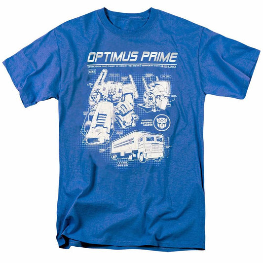 Transformers Optimus Prime Tech Specs Adult T-Shirt - S