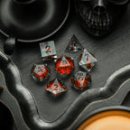 Orange Liquid Core Resin DND Dice Set
