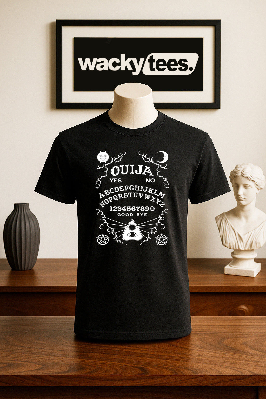 Ouija Board Seance Horror Terror Halloween Graphic Tee Shirt
