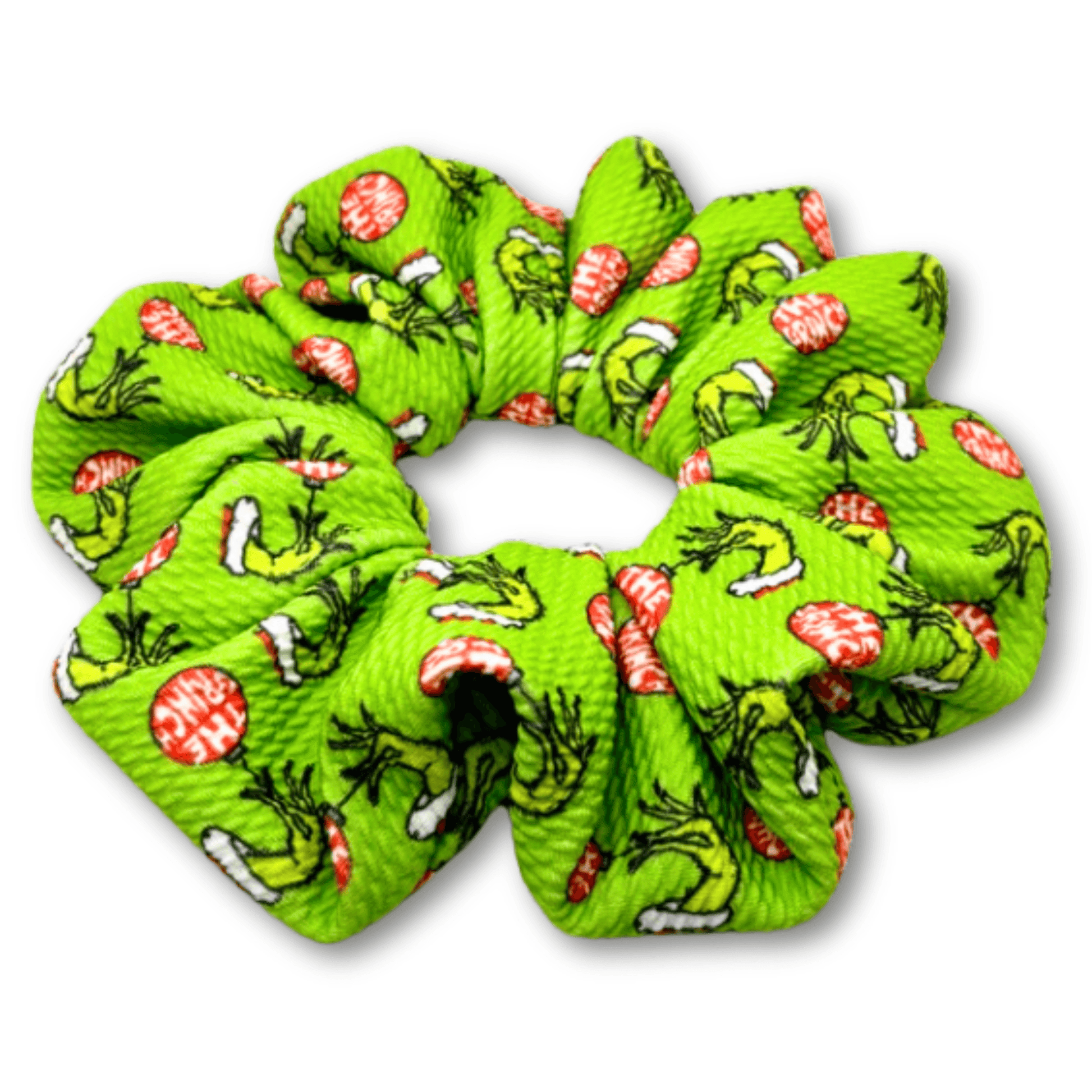 Grinch Ornament Christmas Bullet Scrunchie - 