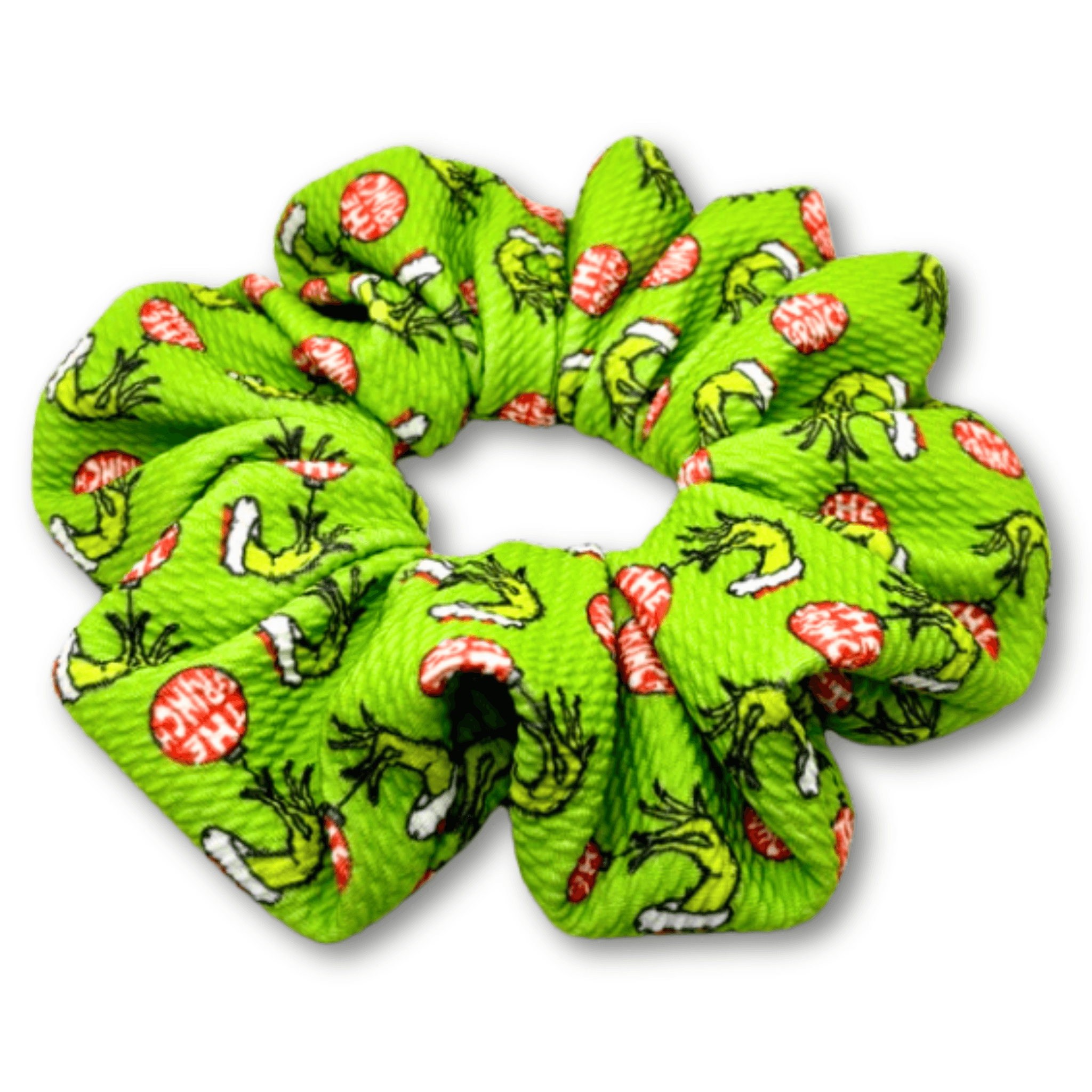 Grinch Ornament Christmas Bullet Scrunchie - 