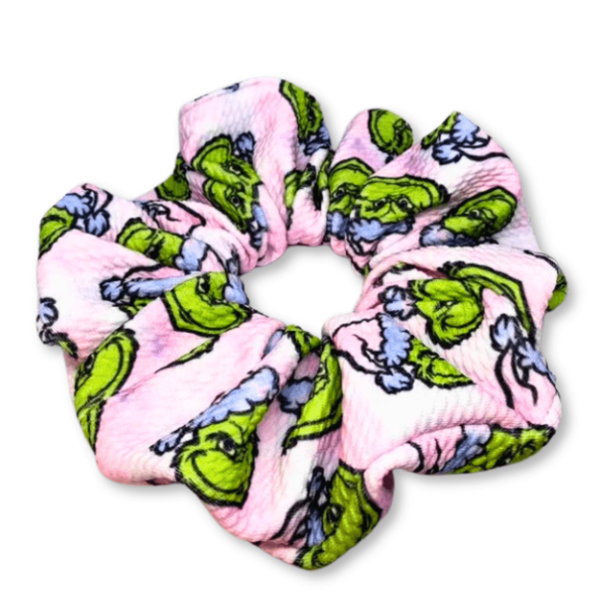 Pink Grinch Bullet Scrunchie - 