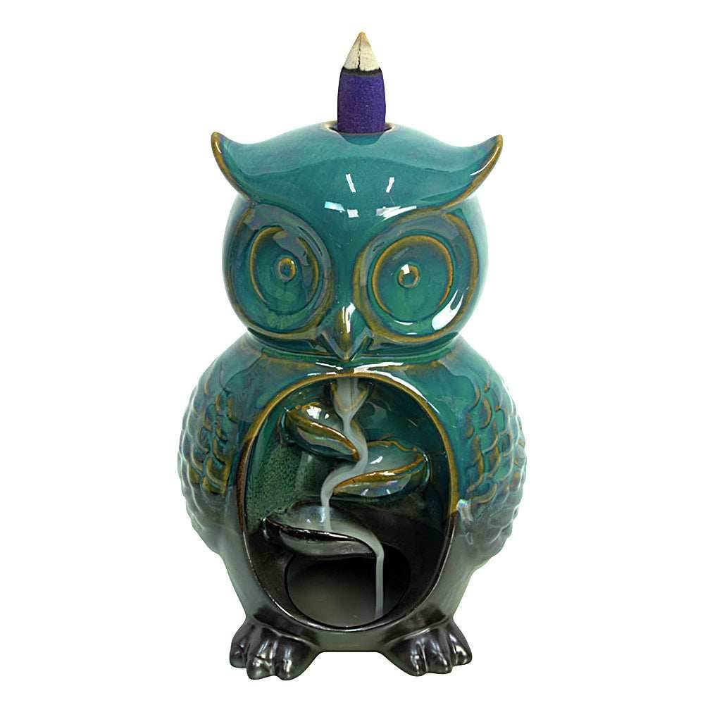 Owl Ceramic Backflow Incense Burner - 