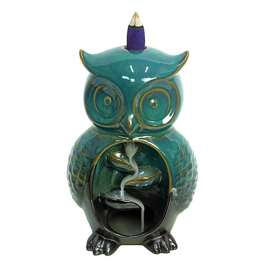 Owl Ceramic Backflow Incense Burner - 