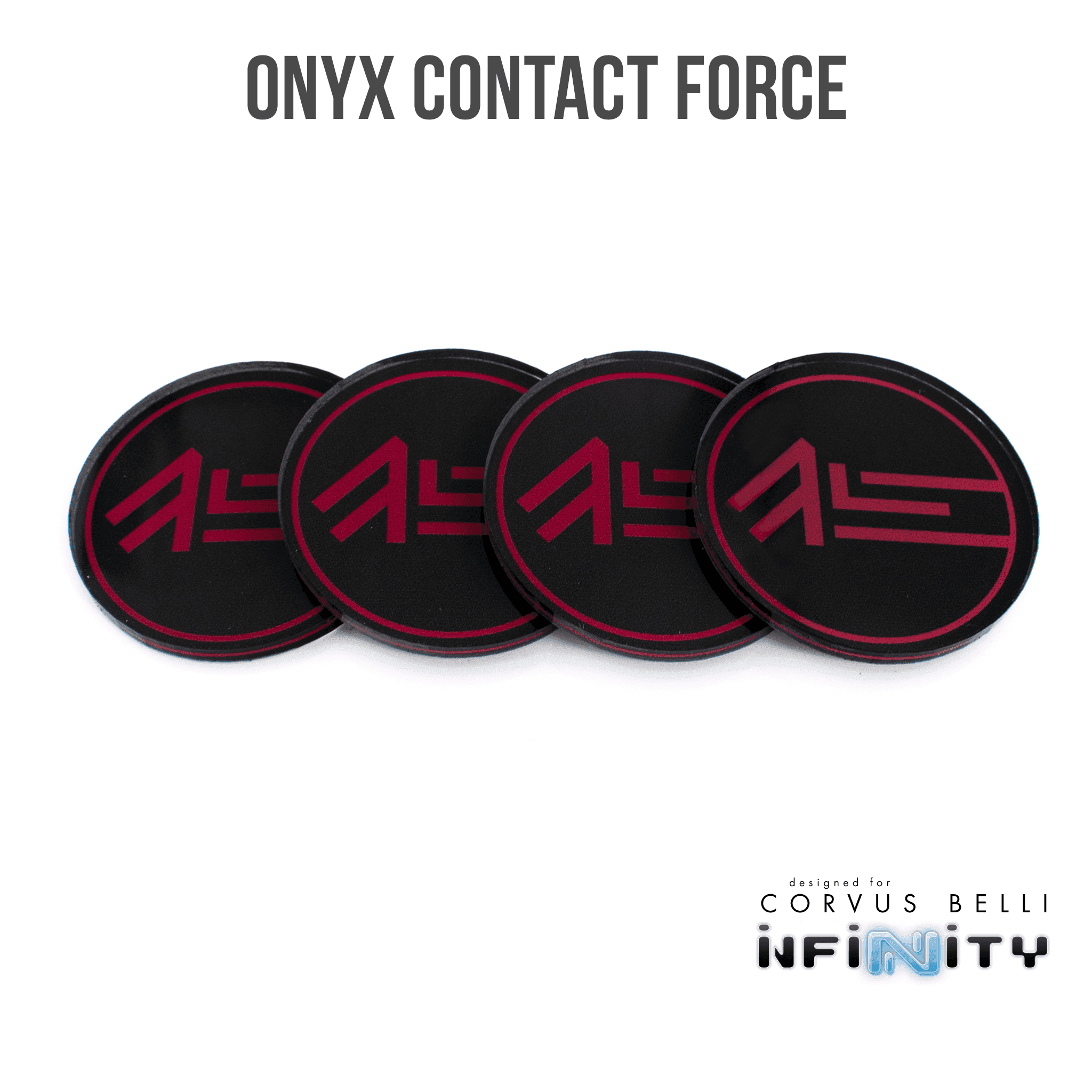 Infinity Faction Command Tokens - Onyx Contact Force