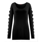 METAL STREETWEAR - Slashed Sleeve Boatneck Top
