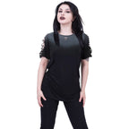 URBAN FASHION - Distressed Spray On Baggy Top