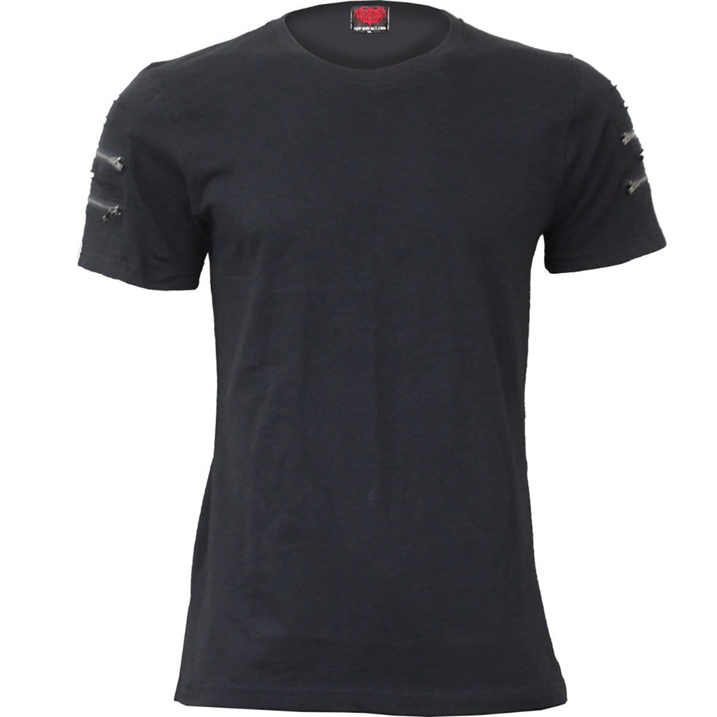 URBAN FASHION - Twin Zipper Sleeve Fashion Tee