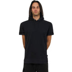 URBAN FASHION - Fine Cotton T-shirt Hoody Black