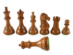 Chess Pieces - 4” Majestic Acaciawood/Boxwood Chess Pieces - 