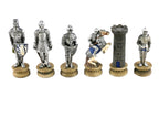 Chess Pieces - Knights in Armor Hand Painted Resin Chess Pieces - 