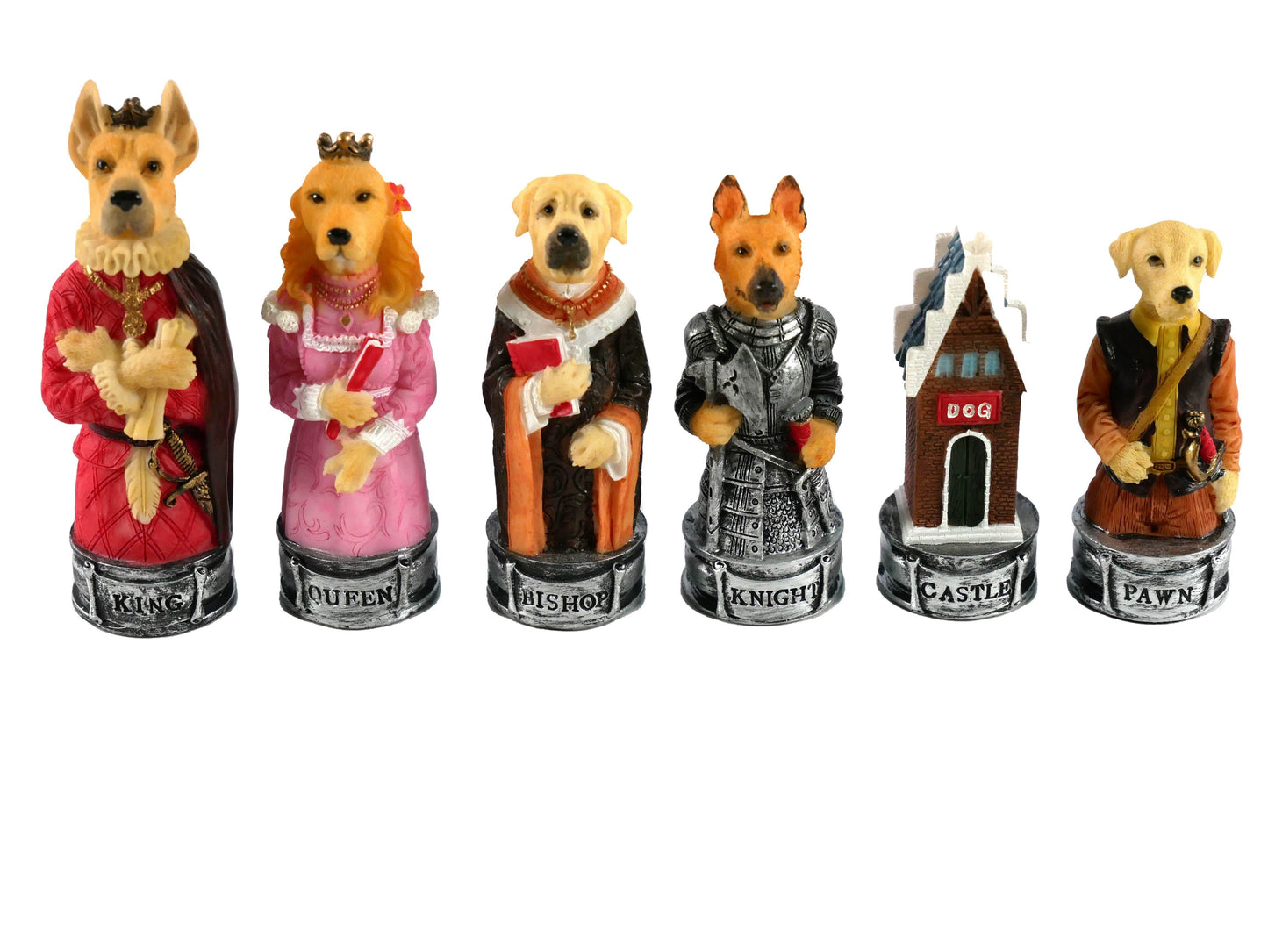 Chess Pieces - Cats & Dogs Resin Chess Pieces - 