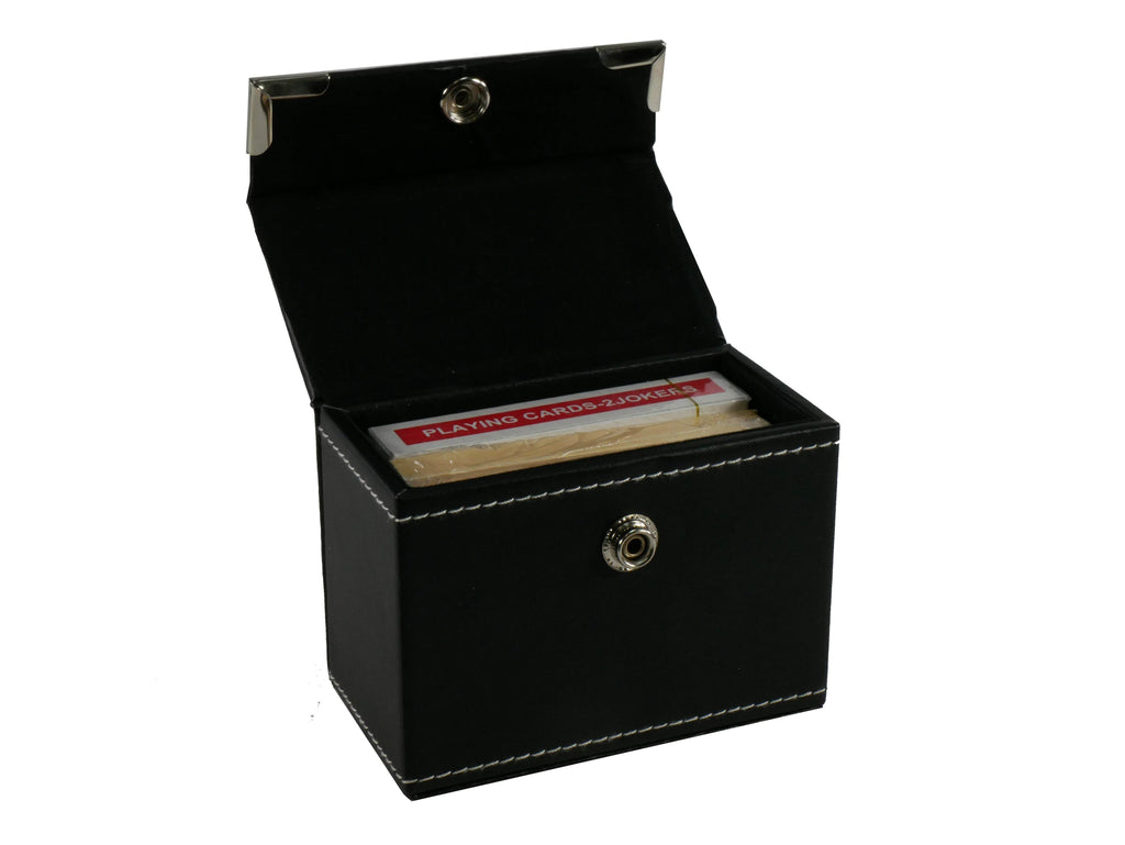 Cribbage Set - 2 Player Travel Folding Wood Cribbage Set-Snap Case and cards - 